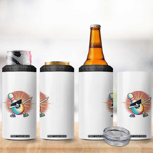 Dabbing Bowling Pin 4 in 1 Can Cooler Tumbler Funny Player Gift TS12 Print Your Wear