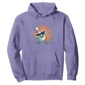 Dabbing Bowling Pin Hoodie Funny Player Gift TS12 Violet Print Your Wear