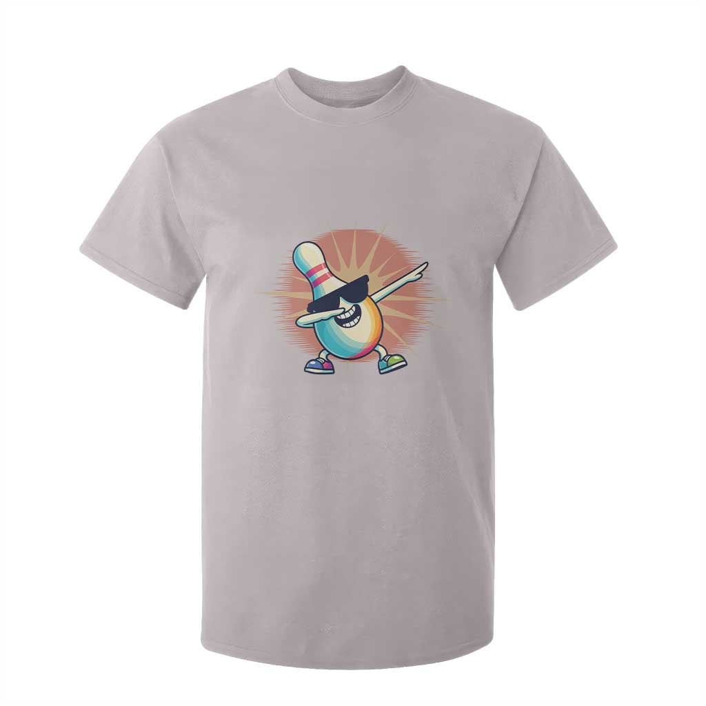 Dabbing Bowling Pin T Shirt For Kid Funny Player Gift TS12 Ice Gray Print Your Wear