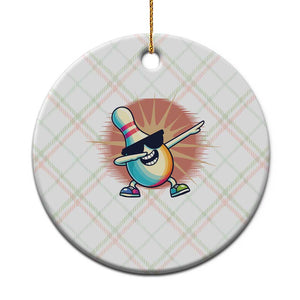 Dabbing Bowling Pin Ceramic Ornament Funny Player Gift TS12 1pc Christmas Plaid Print Your Wear