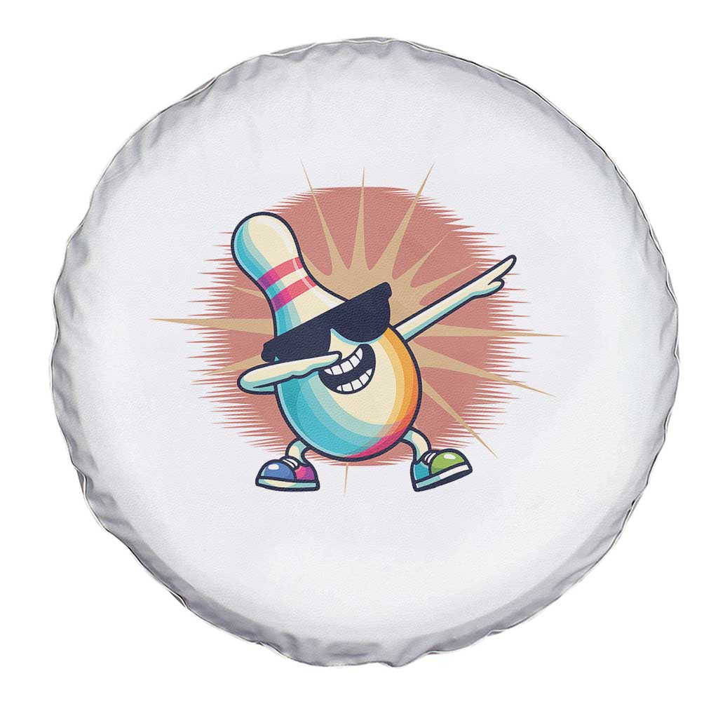 Dabbing Bowling Pin Spare Tire Cover Funny Player Gift TS12 Print Your Wear