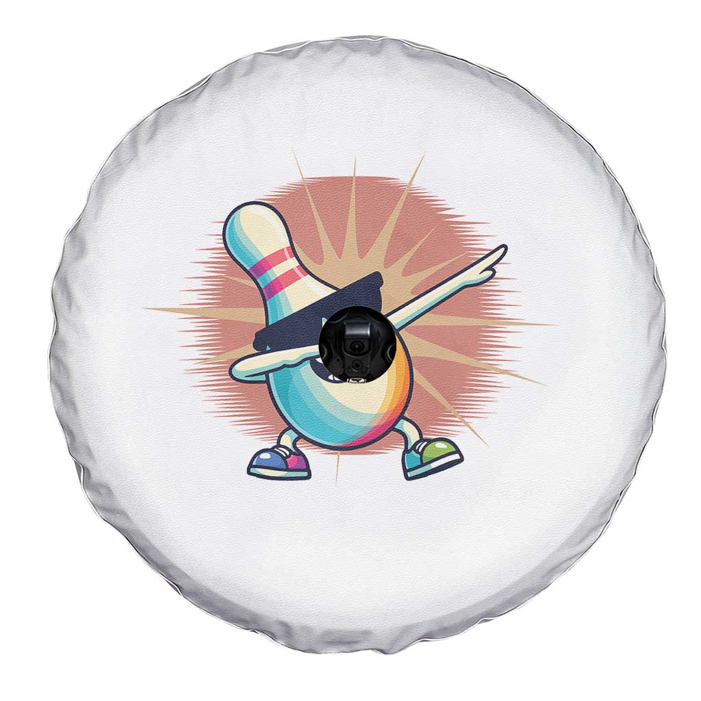 Dabbing Bowling Pin Spare Tire Cover Funny Player Gift TS12 Print Your Wear