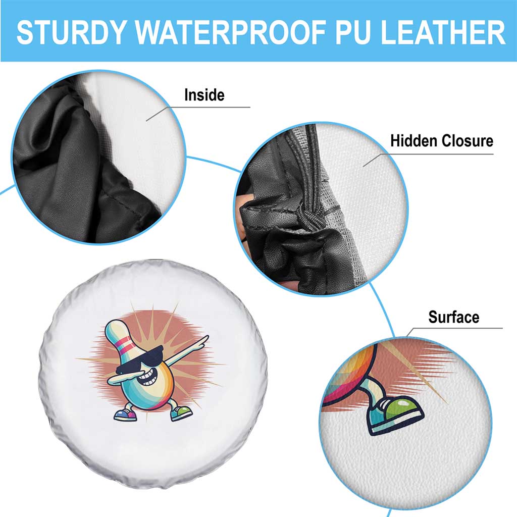 Dabbing Bowling Pin Spare Tire Cover Funny Player Gift TS12 Print Your Wear