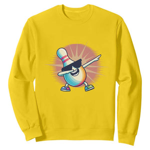 Dabbing Bowling Pin Sweatshirt Funny Player Gift TS12 Daisy Print Your Wear