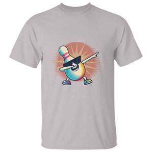 Dabbing Bowling Pin T Shirt Funny Player Gift TS12 Ice Gray Print Your Wear