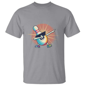 Dabbing Bowling Pin T Shirt Funny Player Gift TS12 Sport Gray Print Your Wear