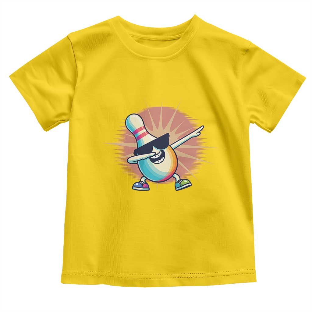 Dabbing Bowling Pin Toddler T Shirt Funny Player Gift TS12 Daisy Print Your Wear