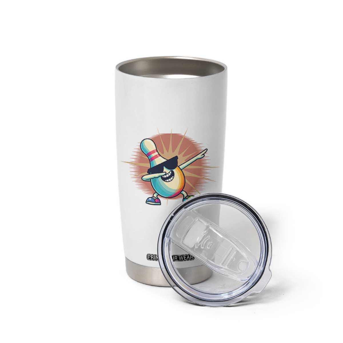 Dabbing Bowling Pin Tumbler Cup Funny Player Gift TS12 Print Your Wear