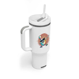 Dabbing Bowling Pin Tumbler With Handle Funny Player Gift TS12 Print Your Wear