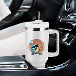 Dabbing Bowling Pin Tumbler With Handle Funny Player Gift TS12 Print Your Wear