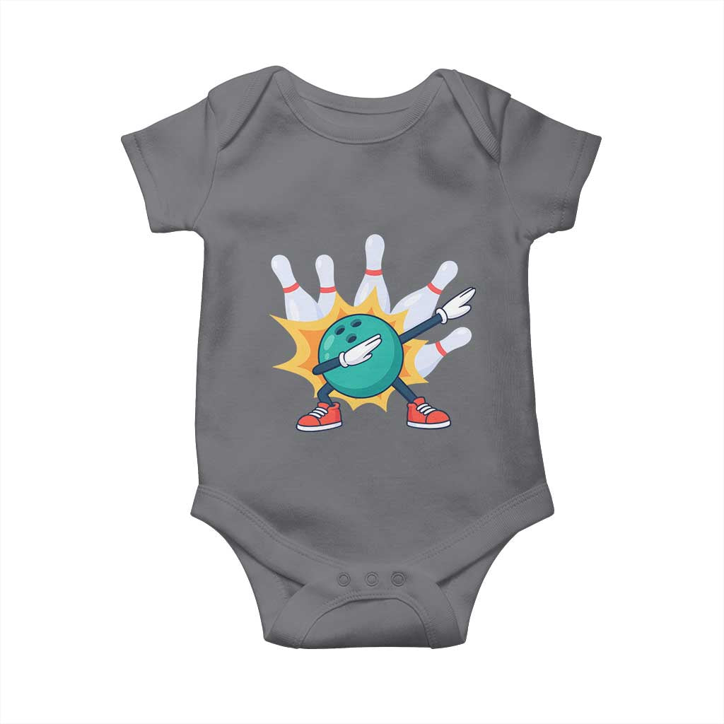 Funny Bowling Ball Dab Baby Onesie Sports Lover Gift TS12 Charcoal Print Your Wear