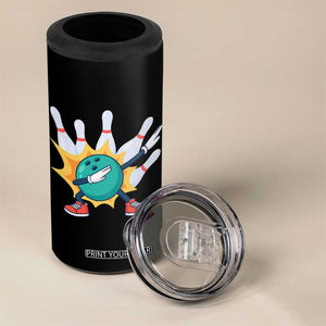 Funny Bowling Ball Dab 4 in 1 Can Cooler Tumbler Sports Lover Gift TS12 Print Your Wear
