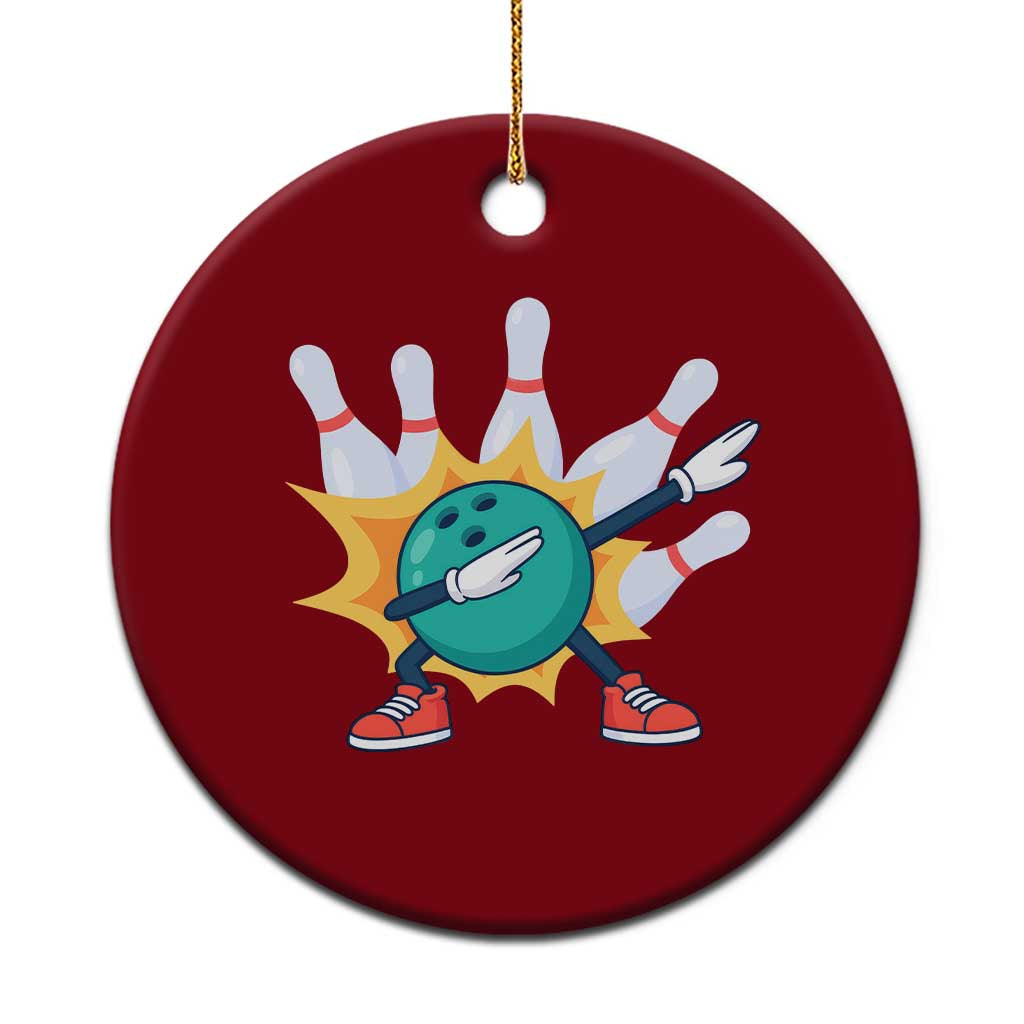 Funny Bowling Ball Dab Ceramic Ornament Sports Lover Gift TS12 1pc Red Print Your Wear