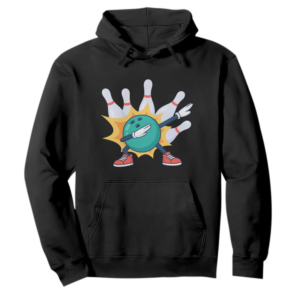 Funny Bowling Ball Dab Hoodie Sports Lover Gift TS12 Black Print Your Wear