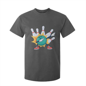 Funny Bowling Ball Dab T Shirt For Kid Sports Lover Gift TS12 Dark Heather Print Your Wear