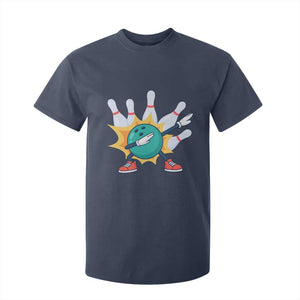 Funny Bowling Ball Dab T Shirt For Kid Sports Lover Gift TS12 Navy Print Your Wear
