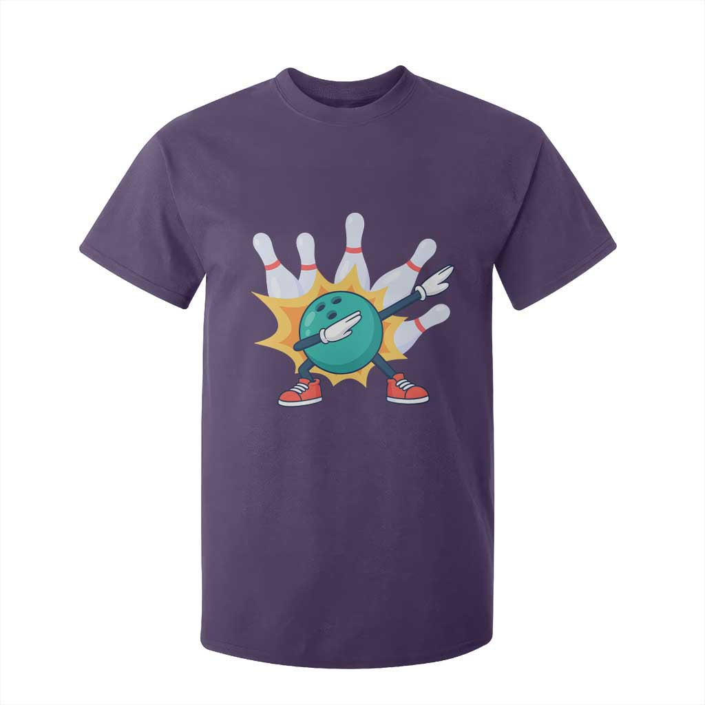 Funny Bowling Ball Dab T Shirt For Kid Sports Lover Gift TS12 Purple Print Your Wear