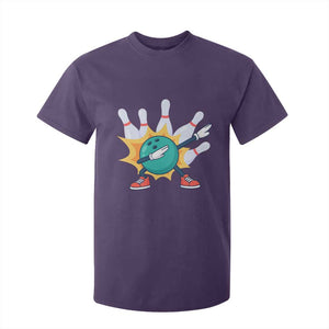 Funny Bowling Ball Dab T Shirt For Kid Sports Lover Gift TS12 Purple Print Your Wear