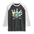 Funny Bowling Ball Dab Raglan Shirt Sports Lover Gift TS12 Black White Print Your Wear