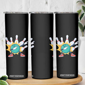 Funny Bowling Ball Dab Skinny Tumbler Sports Lover Gift TS12 Print Your Wear