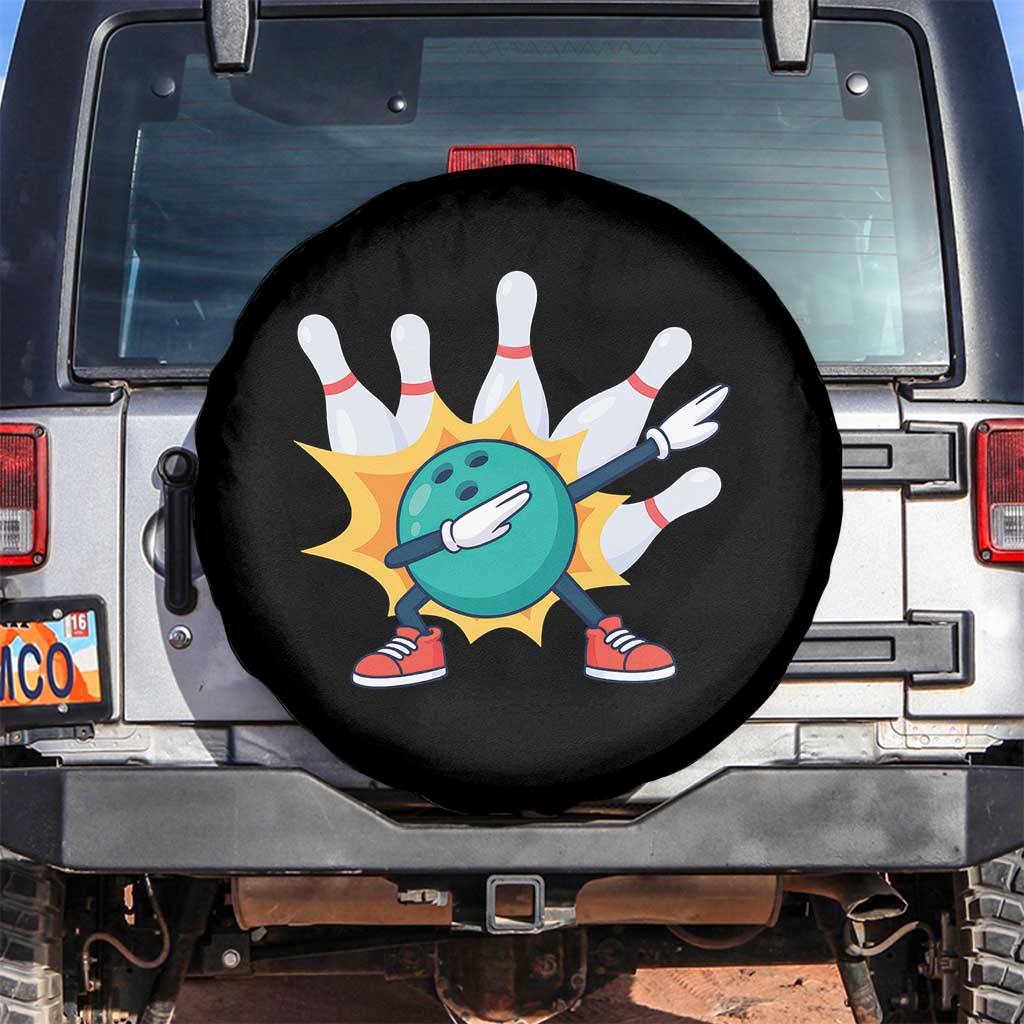 Funny Bowling Ball Dab Spare Tire Cover Sports Lover Gift TS12 No hole Black Print Your Wear