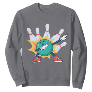Funny Bowling Ball Dab Sweatshirt Sports Lover Gift TS12 Charcoal Print Your Wear