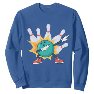 Funny Bowling Ball Dab Sweatshirt Sports Lover Gift TS12 Royal Blue Print Your Wear
