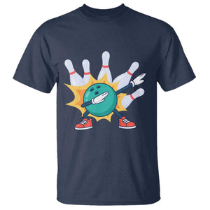 Funny Bowling Ball Dab T Shirt Sports Lover Gift TS12 Navy Print Your Wear