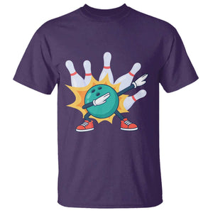 Funny Bowling Ball Dab T Shirt Sports Lover Gift TS12 Purple Print Your Wear
