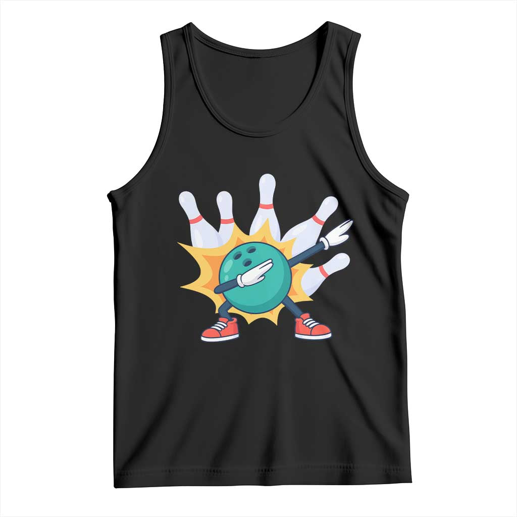 Funny Bowling Ball Dab Tank Top Sports Lover Gift TS12 Black Print Your Wear