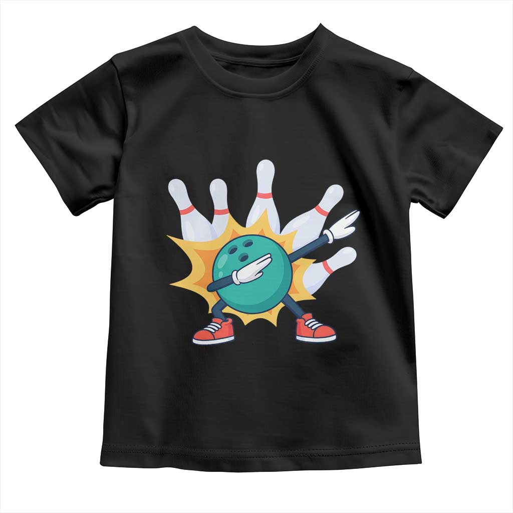 Funny Bowling Ball Dab Toddler T Shirt Sports Lover Gift TS12 Black Print Your Wear