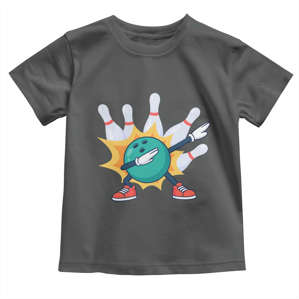 Funny Bowling Ball Dab Toddler T Shirt Sports Lover Gift TS12 Dark Heather Print Your Wear