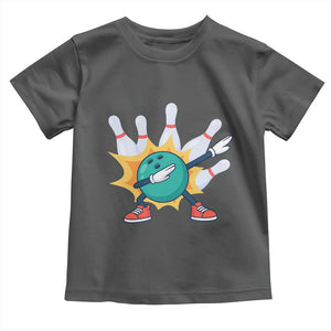 Funny Bowling Ball Dab Toddler T Shirt Sports Lover Gift TS12 Dark Heather Print Your Wear
