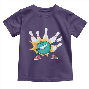Funny Bowling Ball Dab Toddler T Shirt Sports Lover Gift TS12 Purple Print Your Wear
