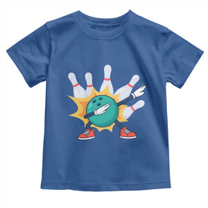 Funny Bowling Ball Dab Toddler T Shirt Sports Lover Gift TS12 Royal Blue Print Your Wear