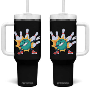 Funny Bowling Ball Dab Tumbler With Handle Sports Lover Gift TS12 One Size: 40 oz Black Print Your Wear