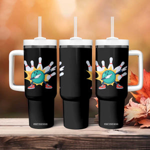 Funny Bowling Ball Dab Tumbler With Handle Sports Lover Gift TS12 Print Your Wear