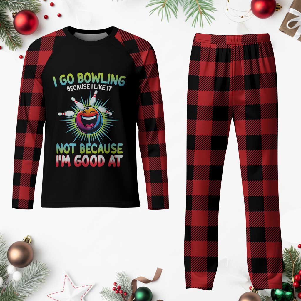 Bowling Humor Gift Plaid Pajama Set I Go Bowling Because I Like It TS12 Buffalo Plaid Print Your Wear