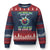 Bowling Humor Gift Ugly Christmas Sweater I Go Bowling Because I Like It TS12 Navy Red Print Your Wear