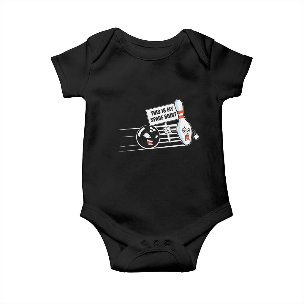 This Is My Spare Shirt Baby Onesie Funny Bowling Gift TS12 Black Print Your Wear