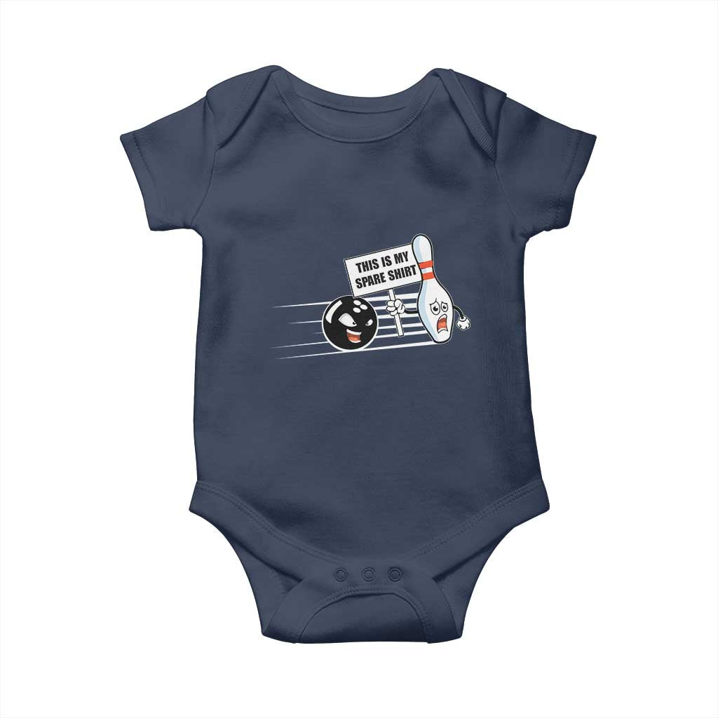 This Is My Spare Shirt Baby Onesie Funny Bowling Gift TS12 Navy Print Your Wear