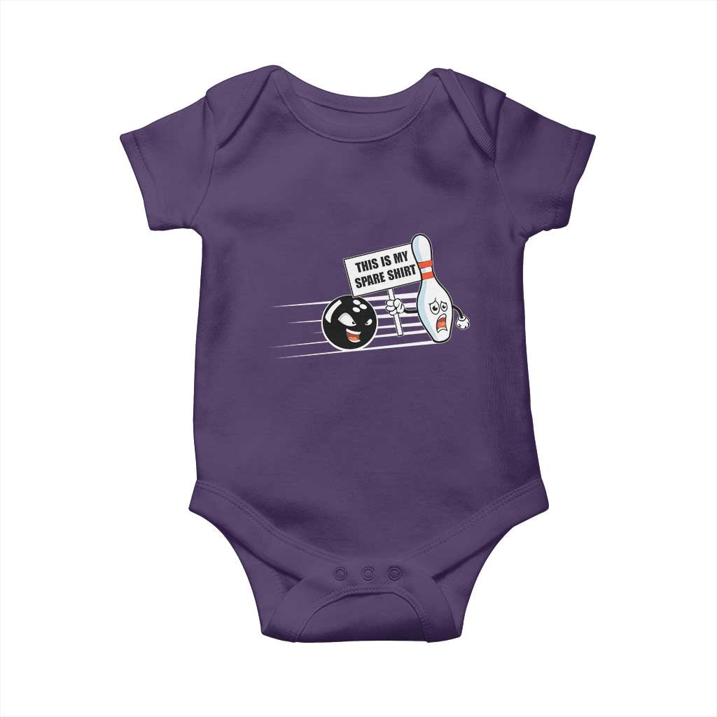 This Is My Spare Shirt Baby Onesie Funny Bowling Gift TS12 Purple Print Your Wear