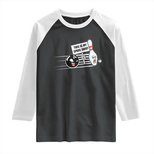 This Is My Spare Shirt Raglan Shirt Funny Bowling Gift TS12 Black White Print Your Wear