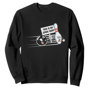 This Is My Spare Shirt Sweatshirt Funny Bowling Gift TS12 Black Print Your Wear
