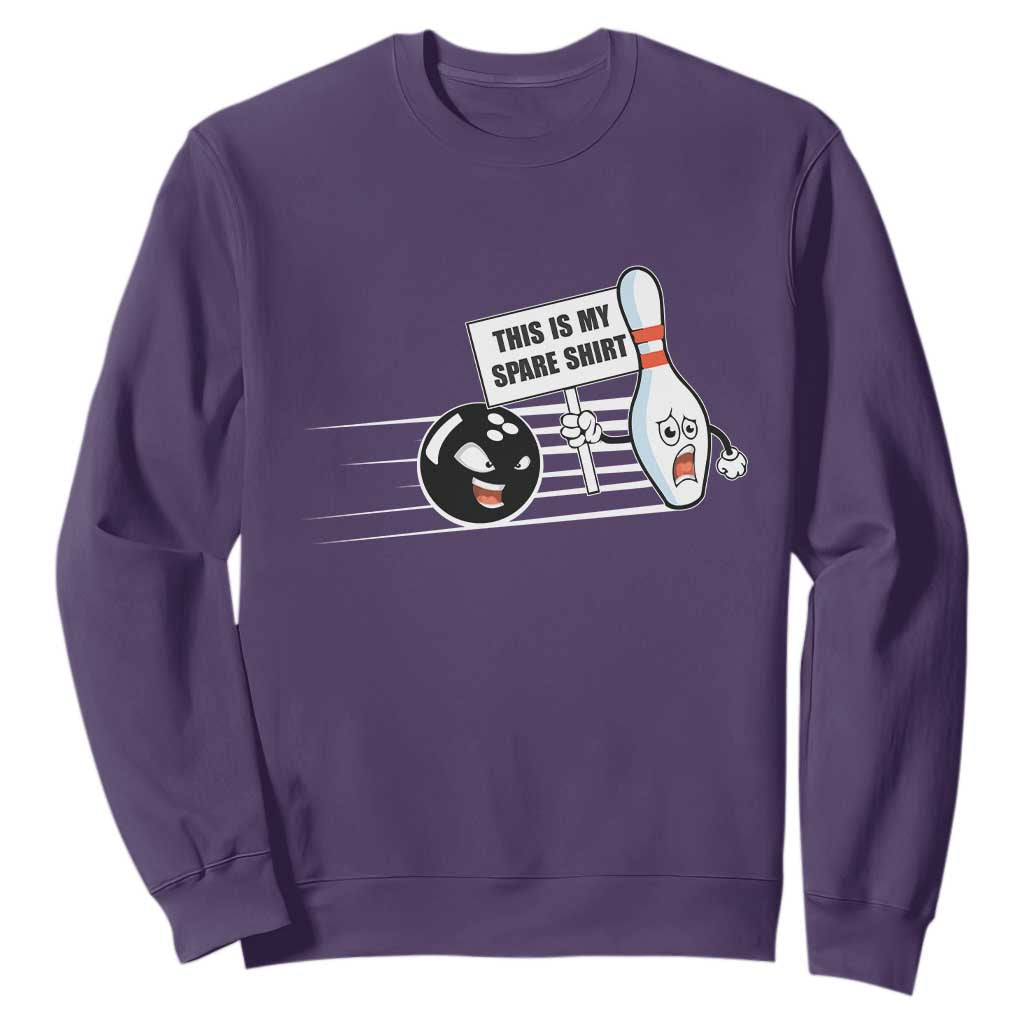 This Is My Spare Shirt Sweatshirt Funny Bowling Gift TS12 Purple Print Your Wear