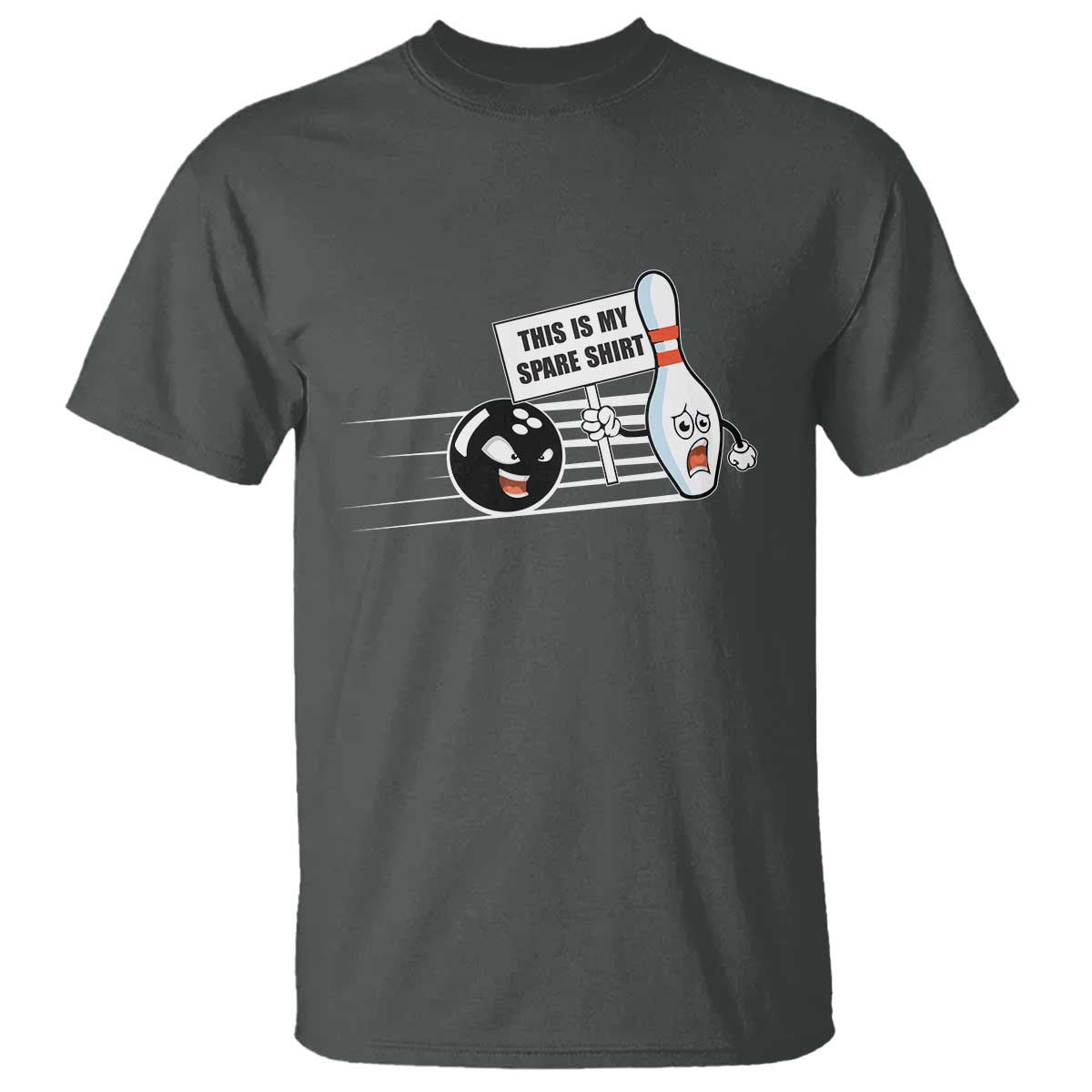 This Is My Spare Shirt T Shirt Funny Bowling Gift TS12 Dark Heather Print Your Wear