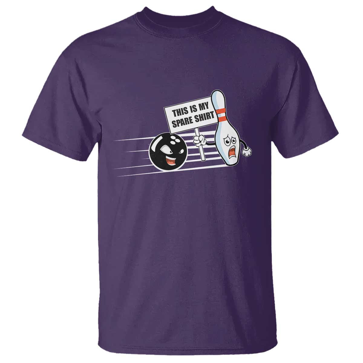 This Is My Spare Shirt T Shirt Funny Bowling Gift TS12 Purple Print Your Wear