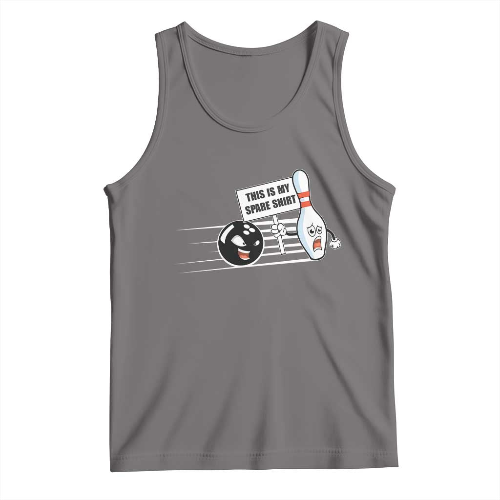 This Is My Spare Shirt Tank Top Funny Bowling Gift TS12 Deep Heather Print Your Wear