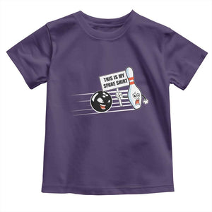This Is My Spare Shirt Toddler T Shirt Funny Bowling Gift TS12 Purple Print Your Wear