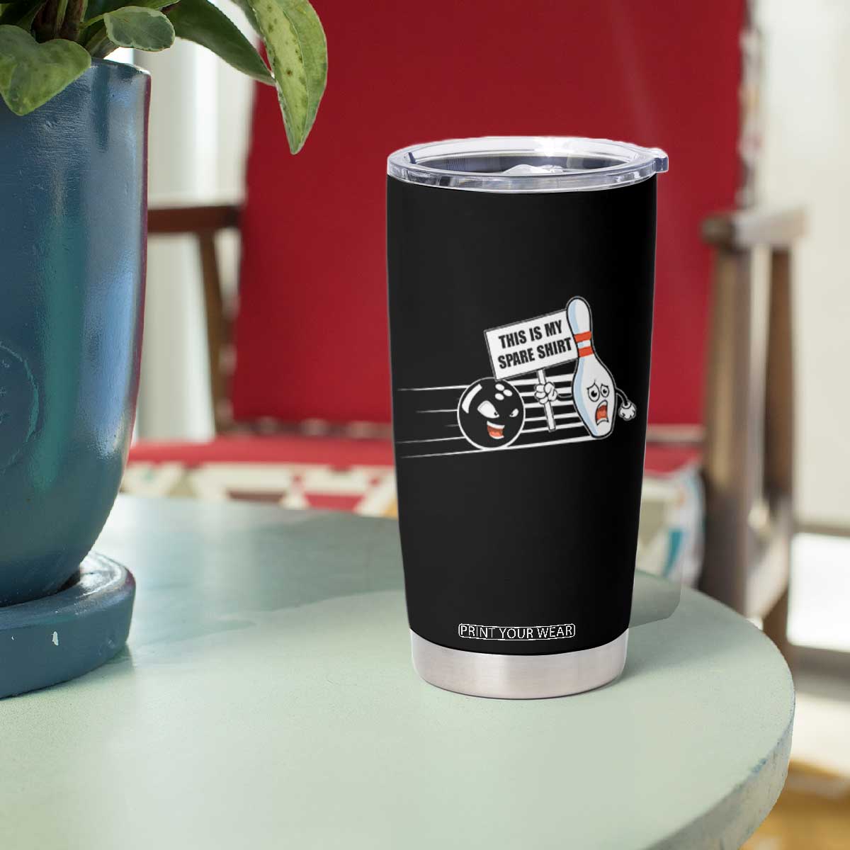 This Is My Spare Shirt Tumbler Cup Funny Bowling Gift TS12 Print Your Wear